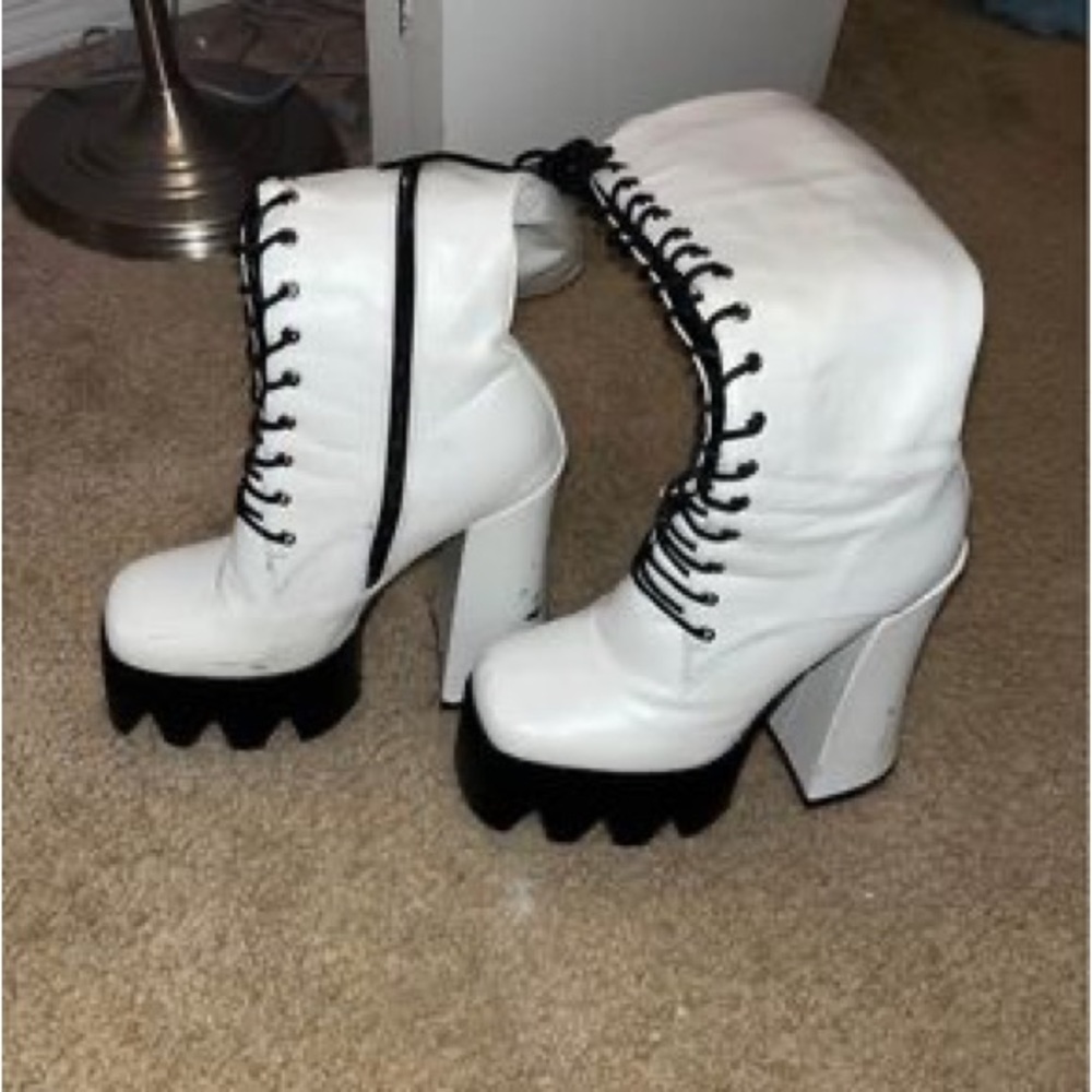 Lamoda White Platform Boots